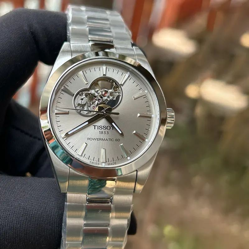 Tissot Gentleman Powermatic 80 Gray Dial Men's Watch- T127.407.11.081.00